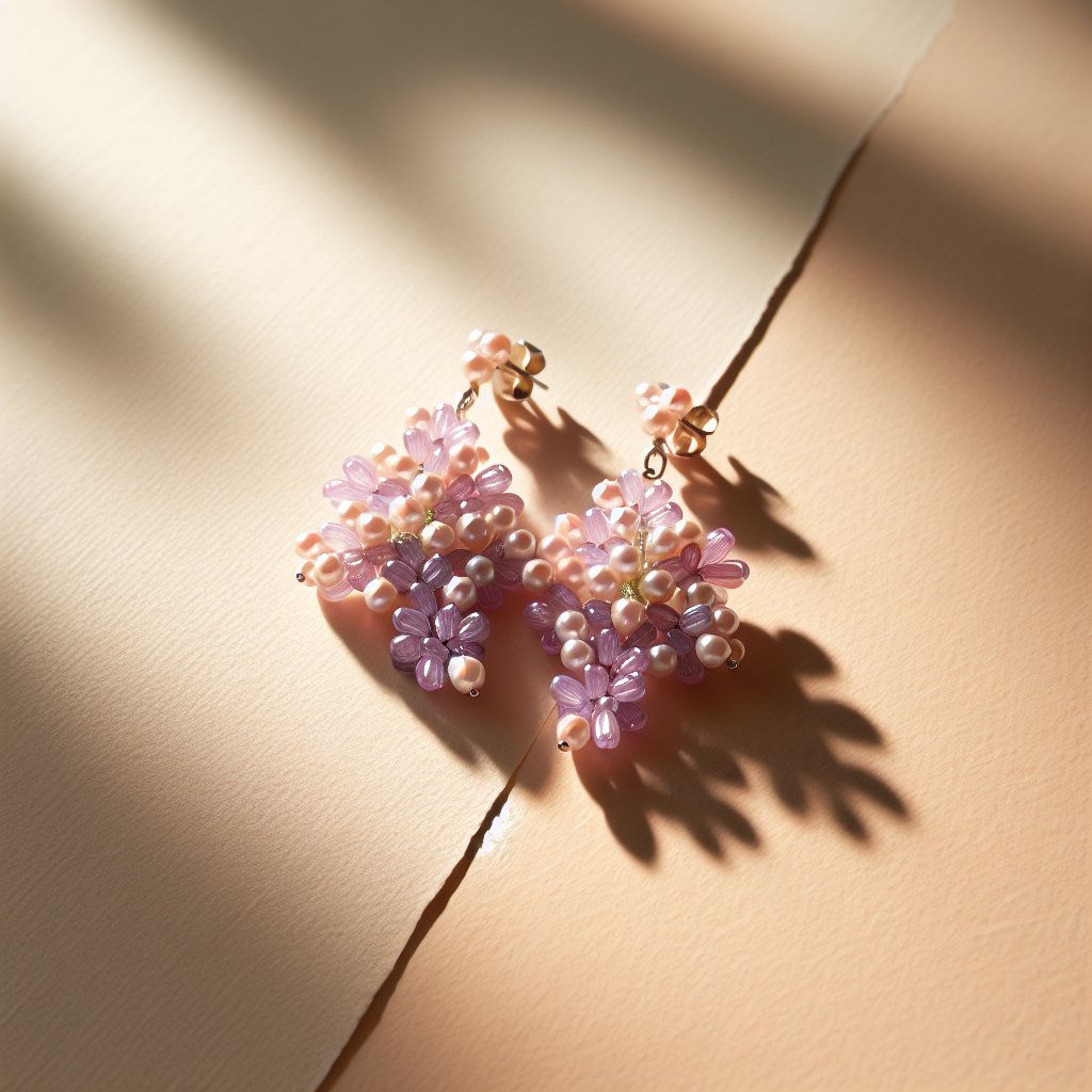 Зроби за 30 хв: легкі сережки бузок з бісеру французьким плетінням