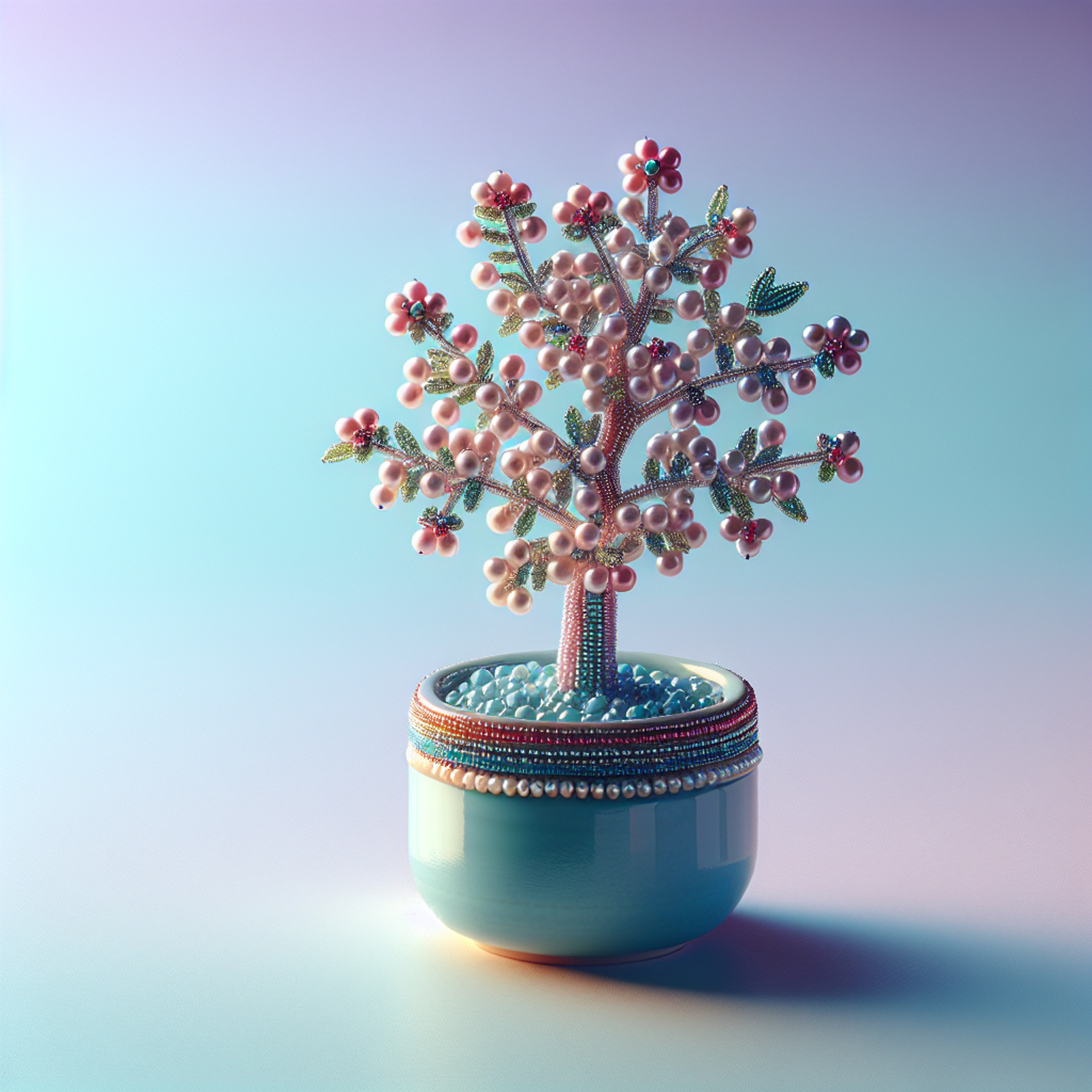 Бісерне деревце з квітами для Y2K-інтер’єру бренду