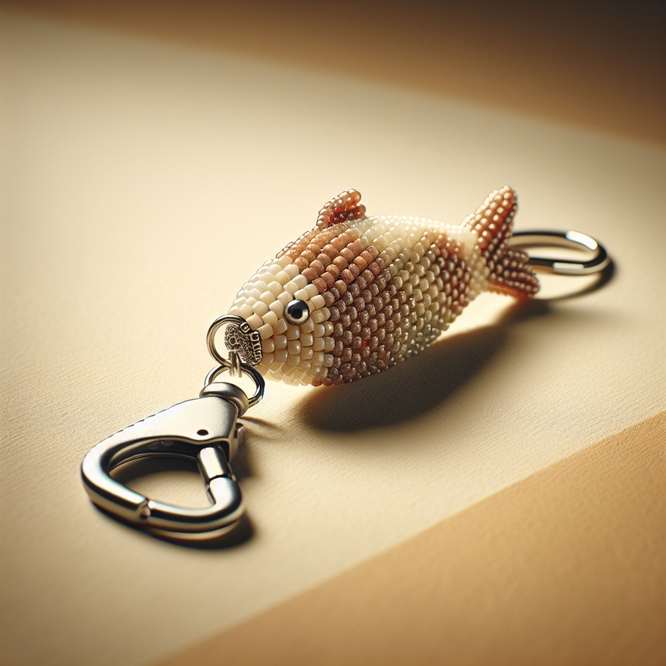 Бісерна рибка на карабіні – простий майстер-клас романтичного подарунка з чеського бісеру за 30 хв