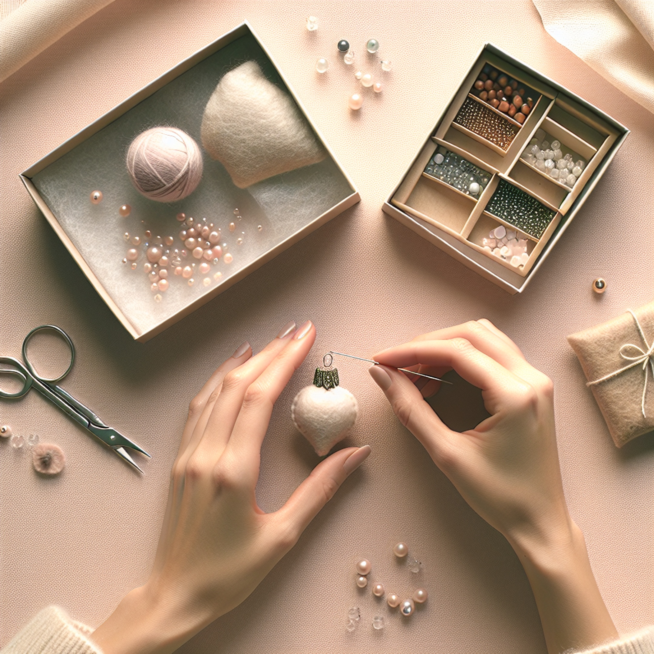 Флетлей: закріплення бісеру на фетрі, контейнер з розділенням, фетрова прикраса для комірця - ідея для дитячих наборів і весільної упаковки