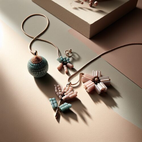 Марафон 5 днів: птах з бісеру, тюльпан і геометричний кулон в палітрі Miyuki – проєкт для початківців