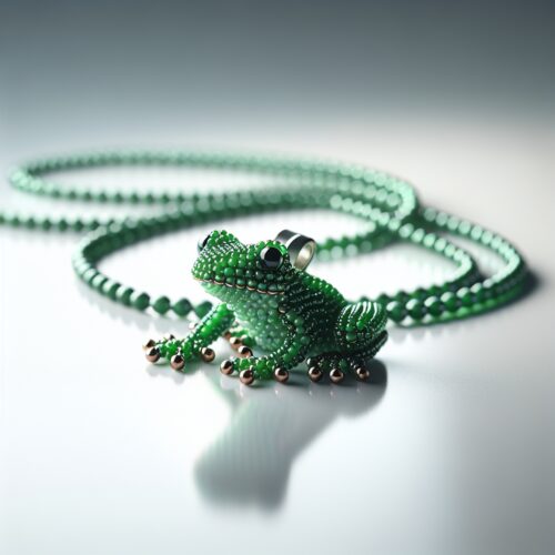 Жаби з бісеру: 5 моделей – від простого брелока до кольє з золотим бісером, поради з поєднання відтінків