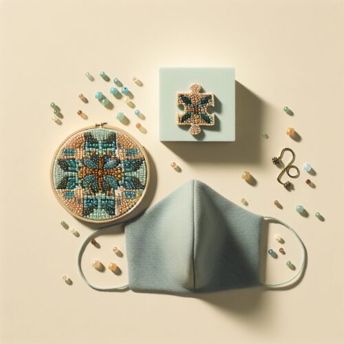 Пазловий проєкт до 29.01: бісерна маска й сережки‑пазл – мінінабори з чеським скляним бісером і простою інструкцією