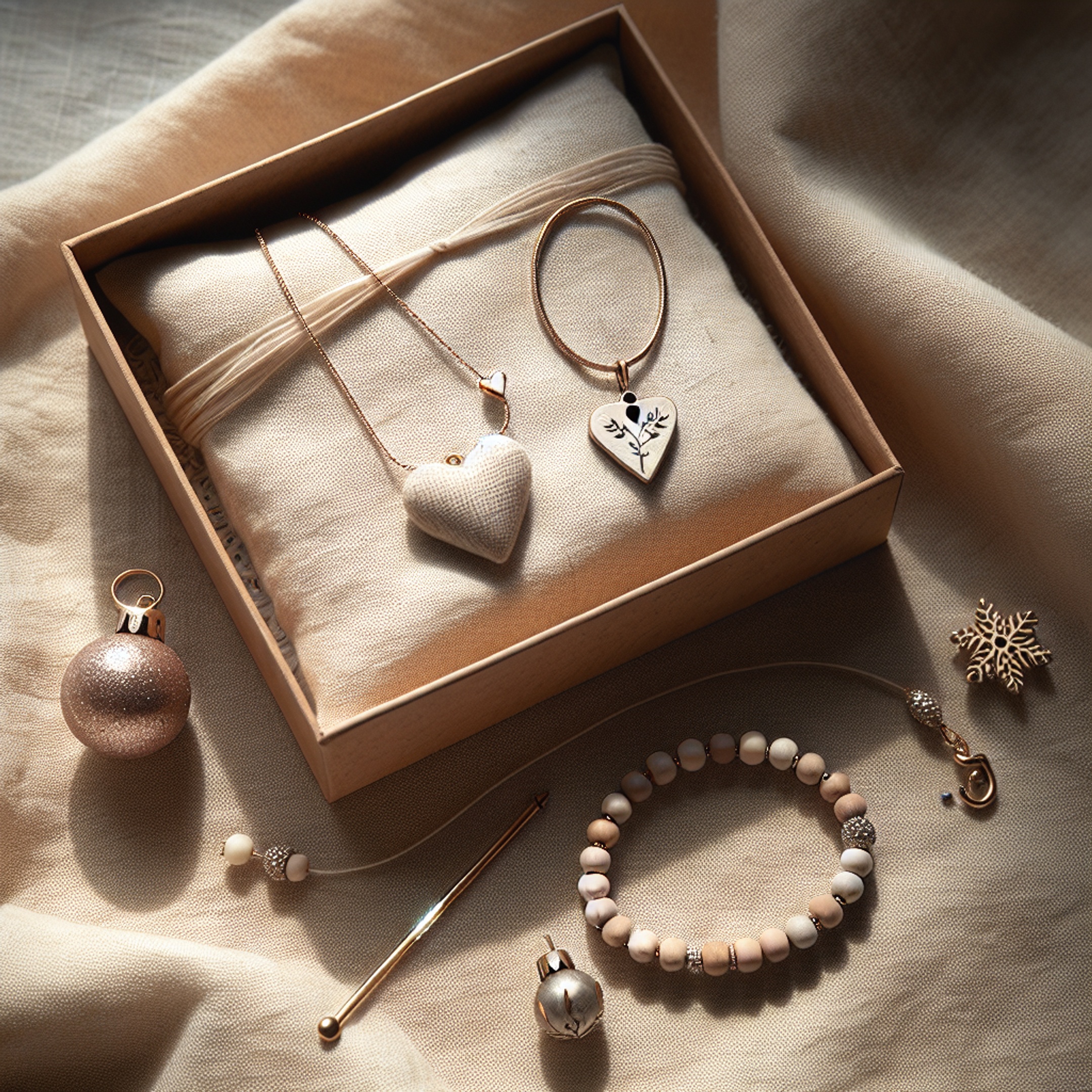 Як зібрати і просунути набір до Водохреща: кулон-серце, браслет на резинці і декор з бісеру