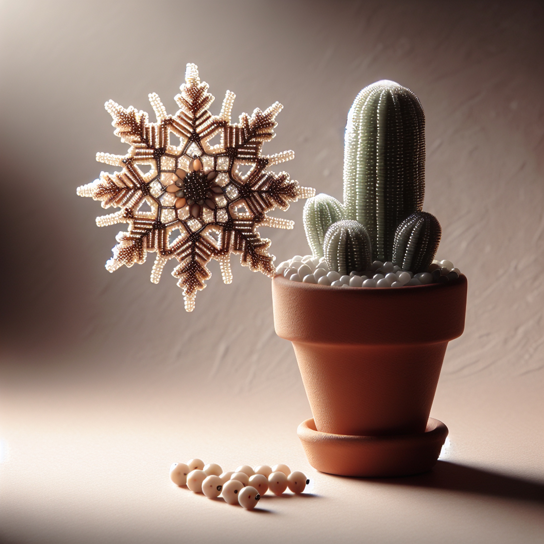 Сніжинки з бісеру та кактуси з бісеру: чому ці символи стали трендами у бісероплетінні 2026