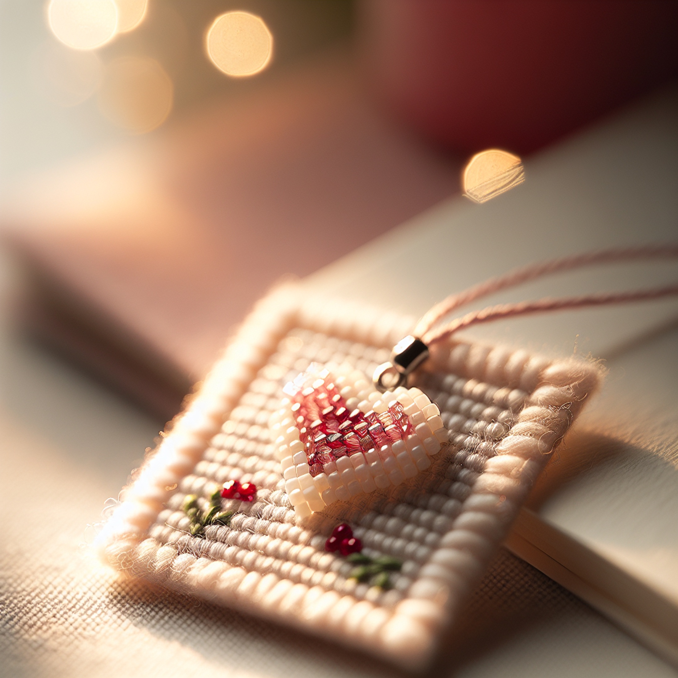 Валентинівський брелок-персонаж із Delica (пейот) і поради, як пришити бісерну фігурку до вишитої нашивки