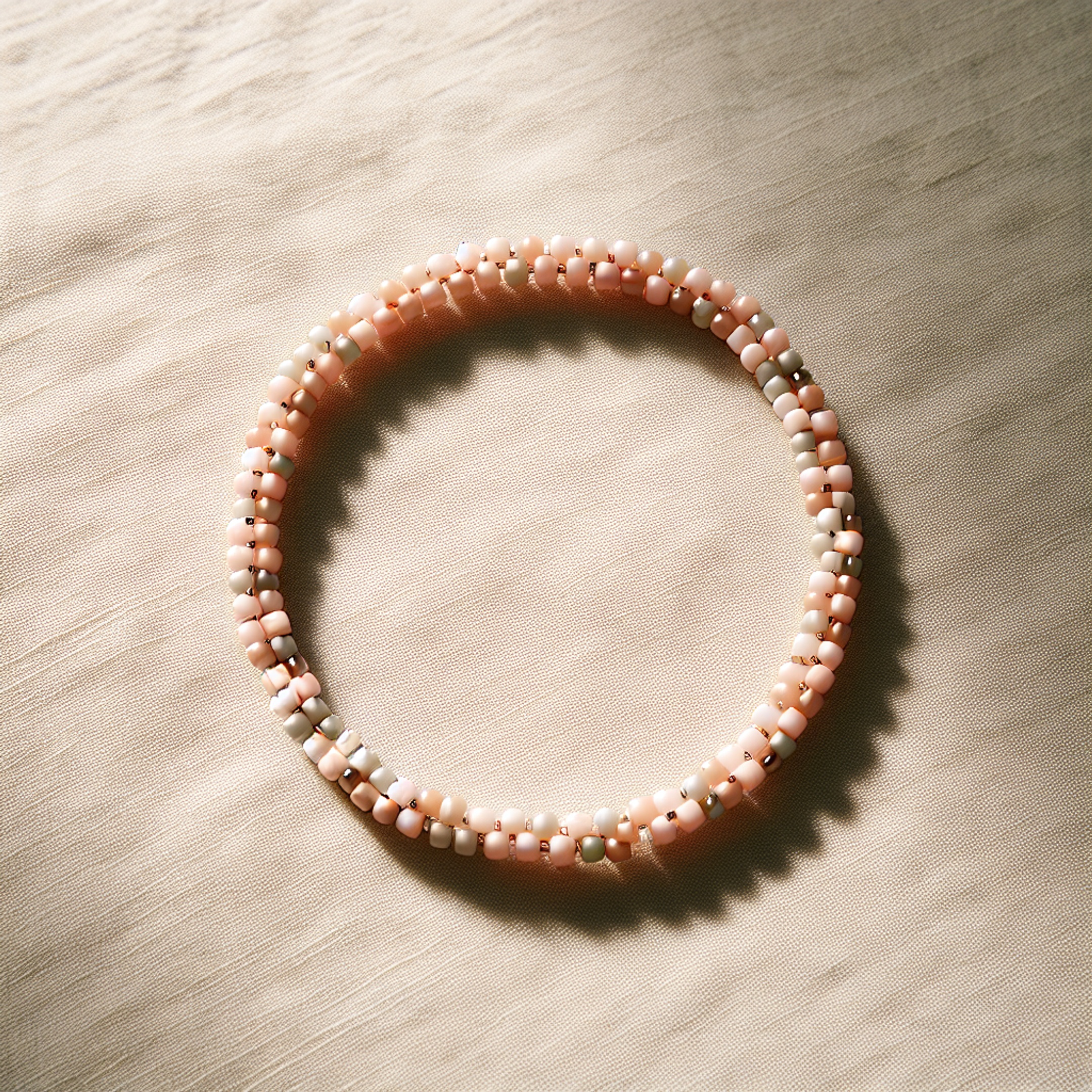 Простий браслет із японського бісеру в пастельній палітрі – покроковий майстер-клас до 8 березня