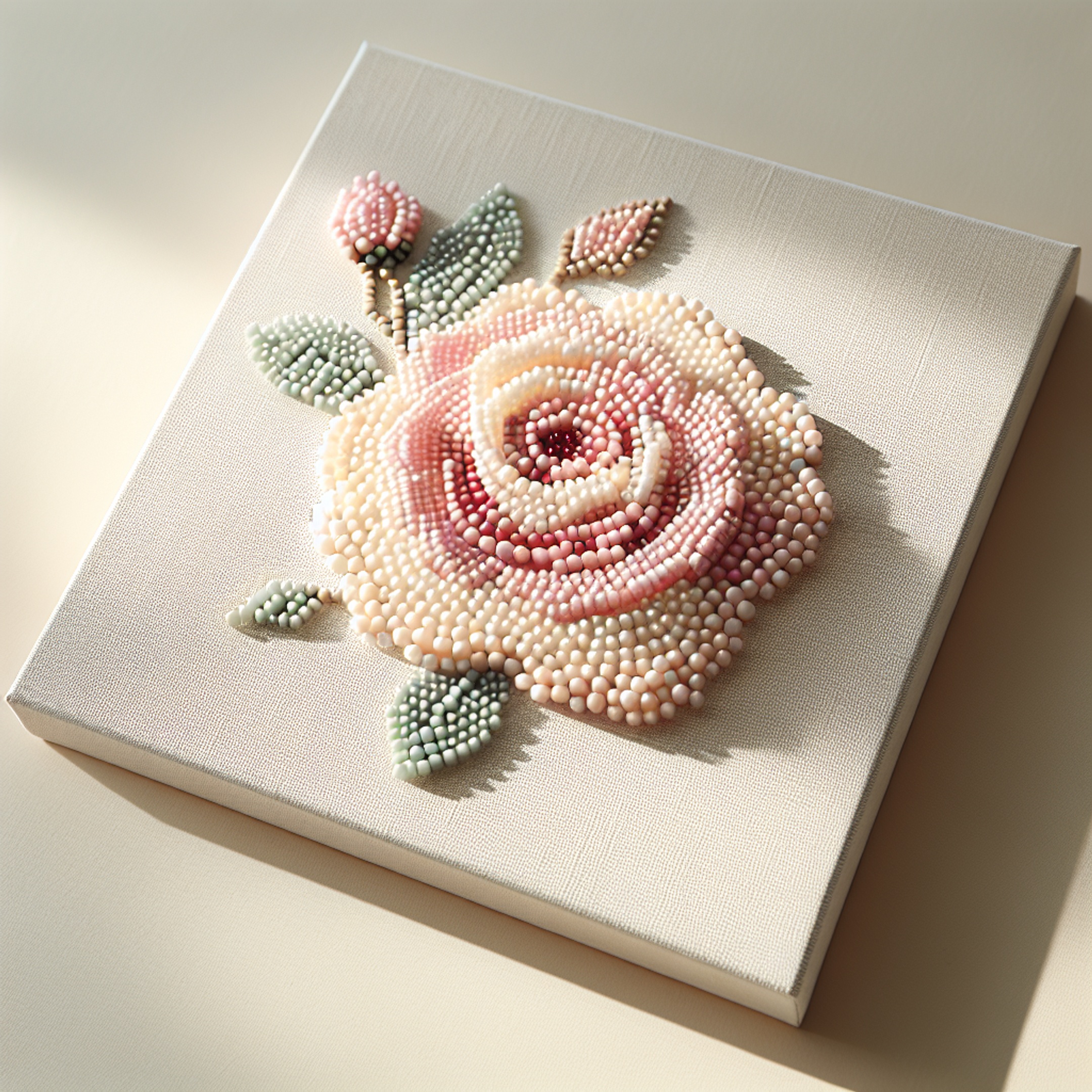 Майстер-клас: малюнок з бісеру – пастельна троянда, яку зробите за 2 вечори (схема для початківців)