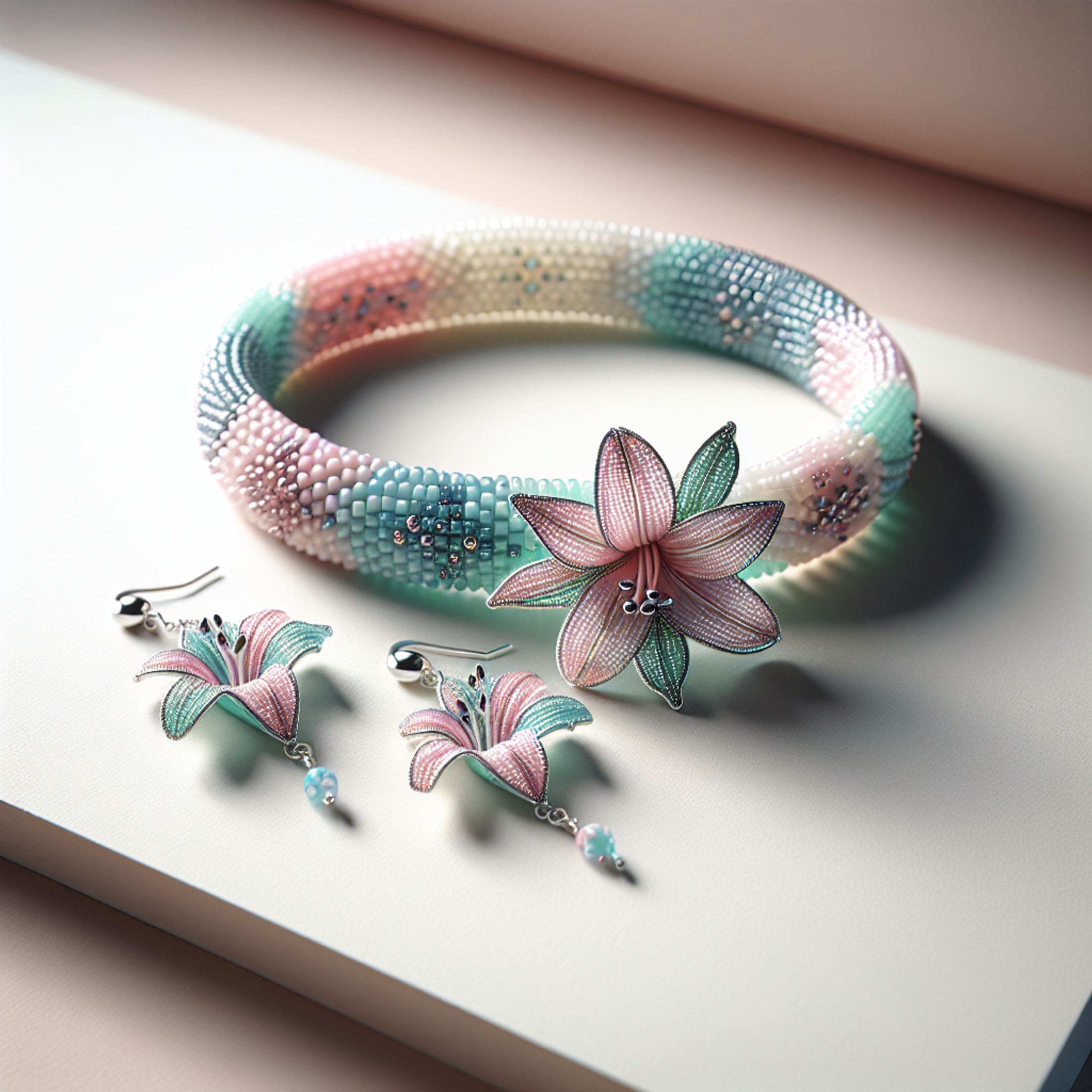 Тренди 2026: космічна палітра для кольорових сережок і бісерних браслетів – лілії з бісеру та металевий блиск