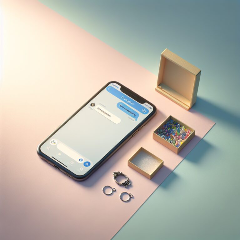 Смартфон із відкритим директом Instagram поруч із коробкою набору для бісероплетіння Miyuki Delica та металевою фурнітурою