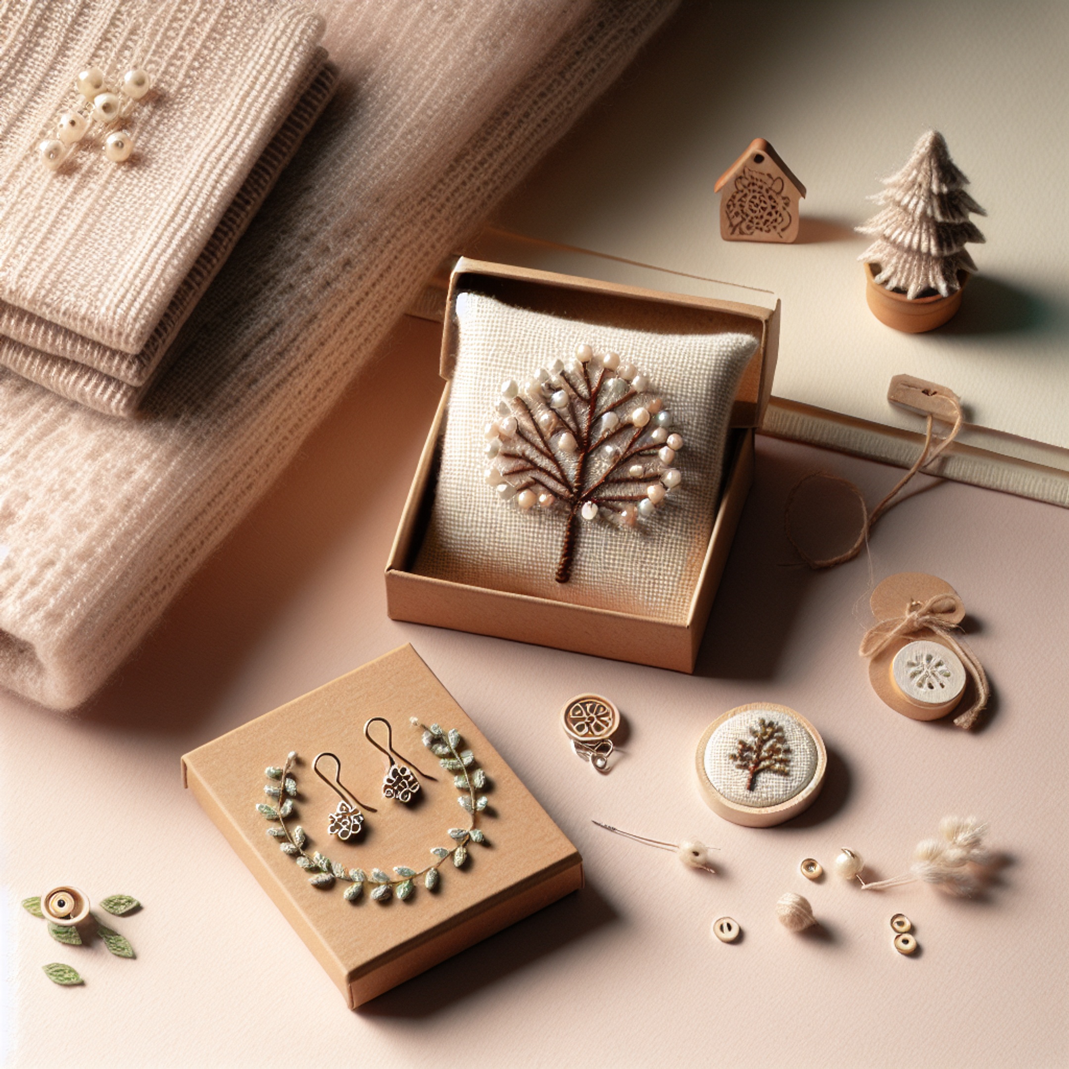 Весняний подарунок ручної роботи: як зібрати подарунковий набір із прикрас, міні-дерева з бісеру та брошки на канві