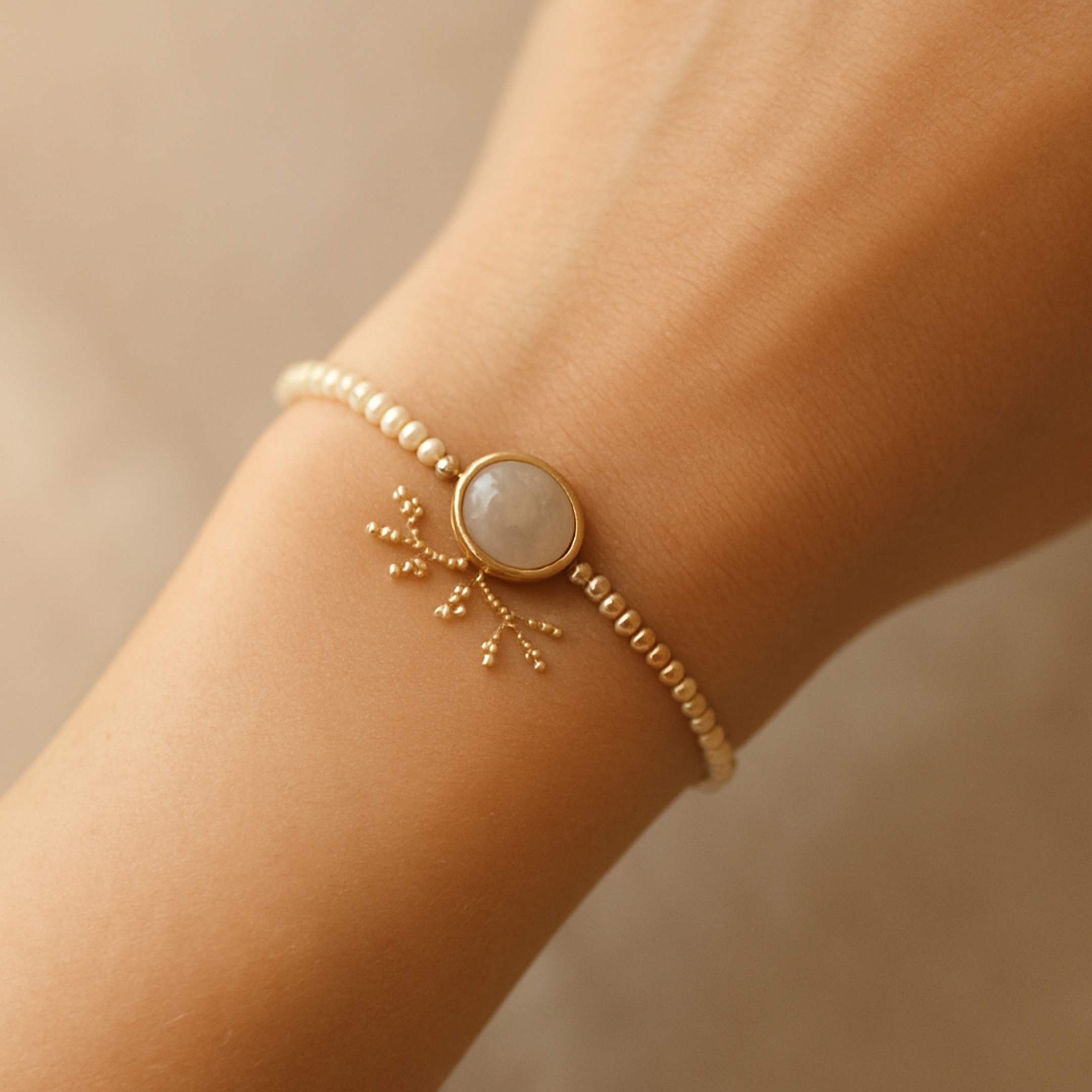 Майстер-клас: двоколірний браслет з натуральним каменем і бісерними гілочками – подарунок мамі за 1 вечір