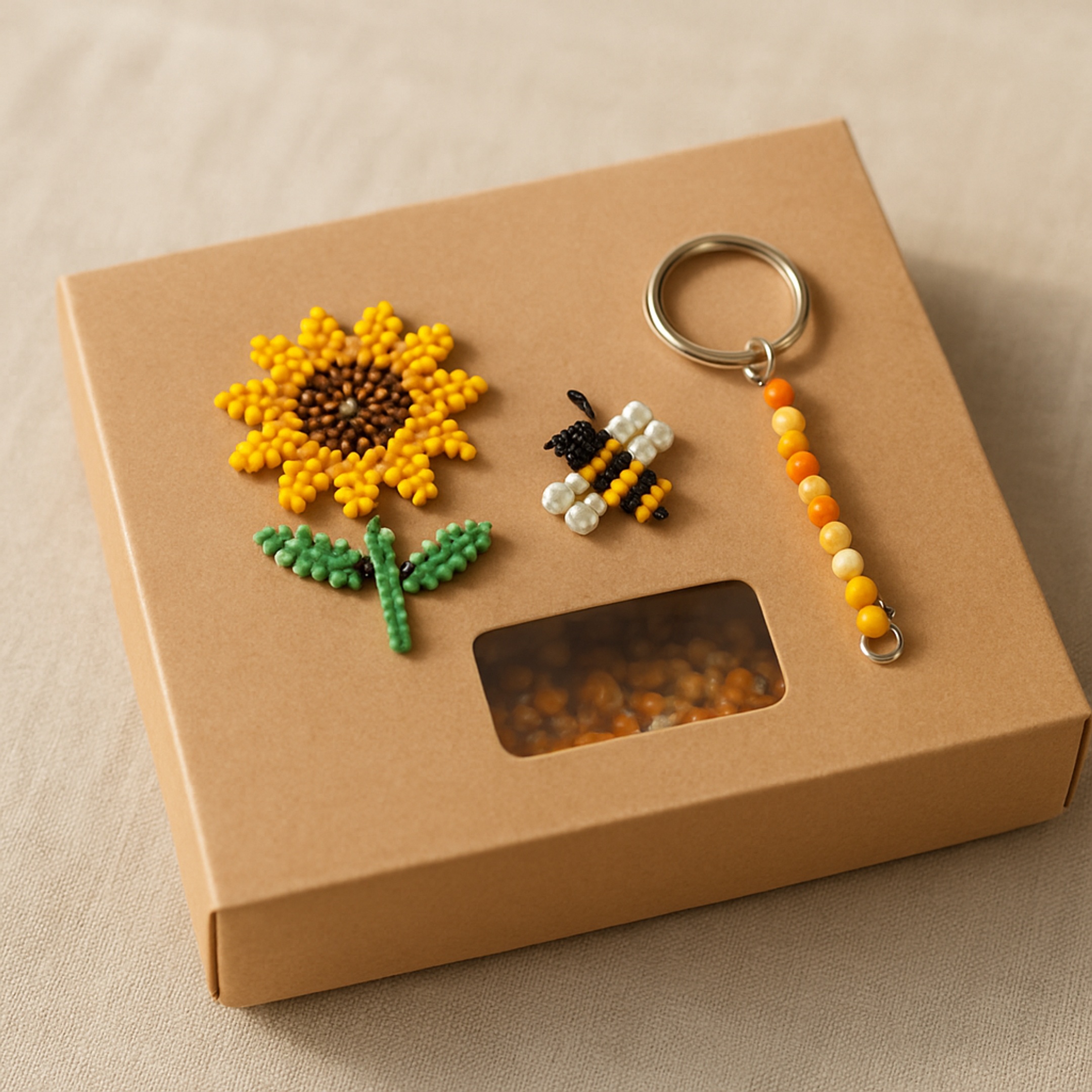 Як створити і продавати DIY-кіт Купальський набір з бісеру (соняшник, комаха, ключниця) в Instagram і на фестивалях